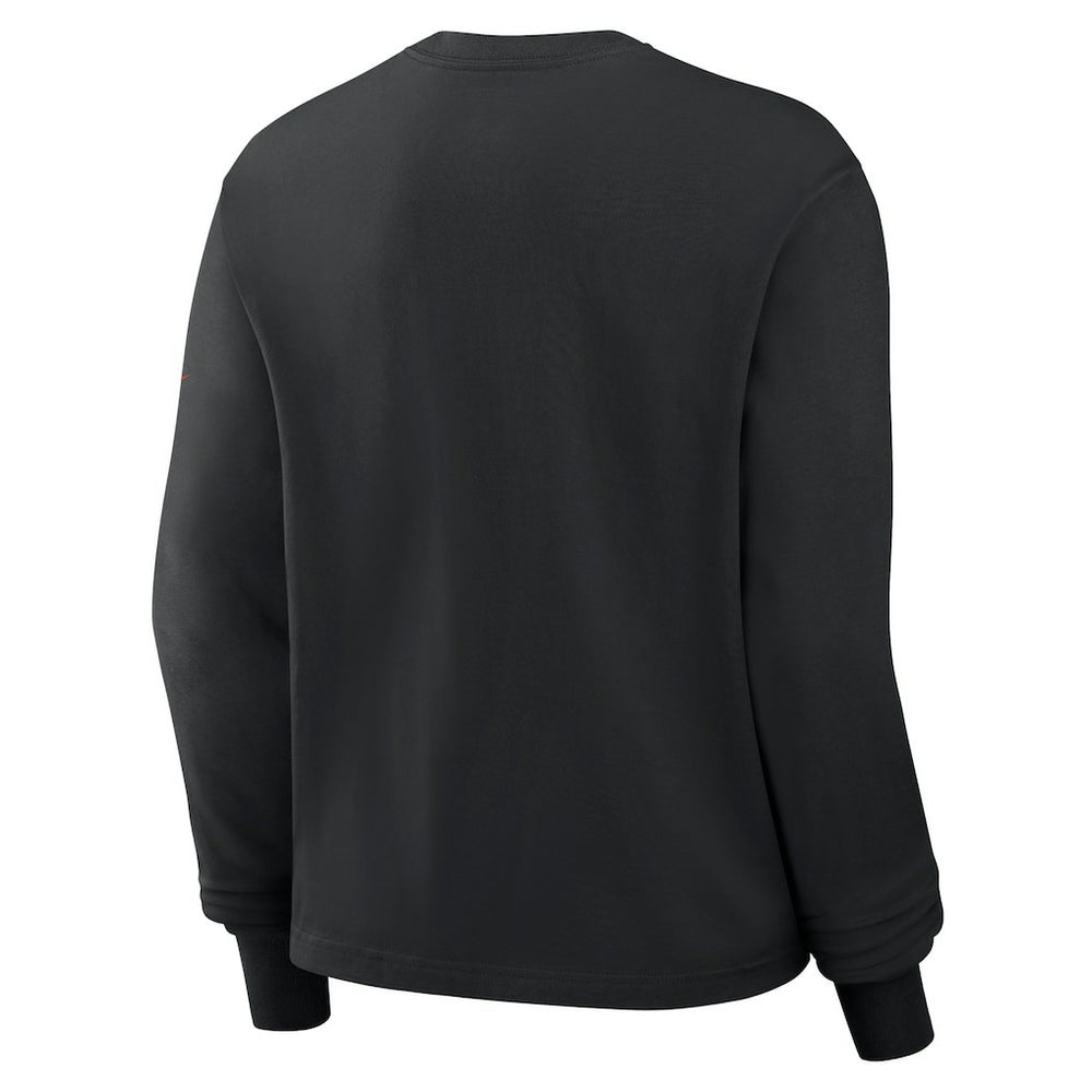 Cincinnati Bengals Women's Boxy Long Sleeve T-Shirt Black