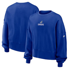Dallas Cowboys Women's Oversized Rewind Pullover Sweatshirt Royal