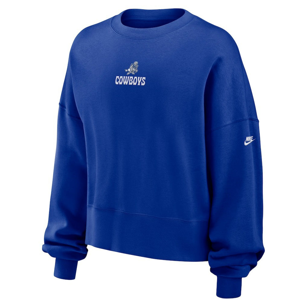 Dallas Cowboys Women's Oversized Rewind Pullover Sweatshirt Royal
