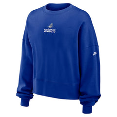Dallas Cowboys Women's Oversized Rewind Pullover Sweatshirt Royal