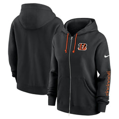 Cincinnati Bengals Women's Phoenix Full-Zip Hoodie Black