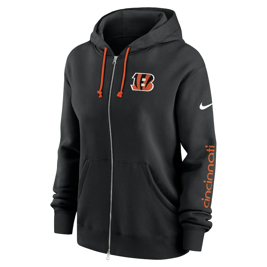 Cincinnati Bengals Women's Phoenix Full-Zip Hoodie Black