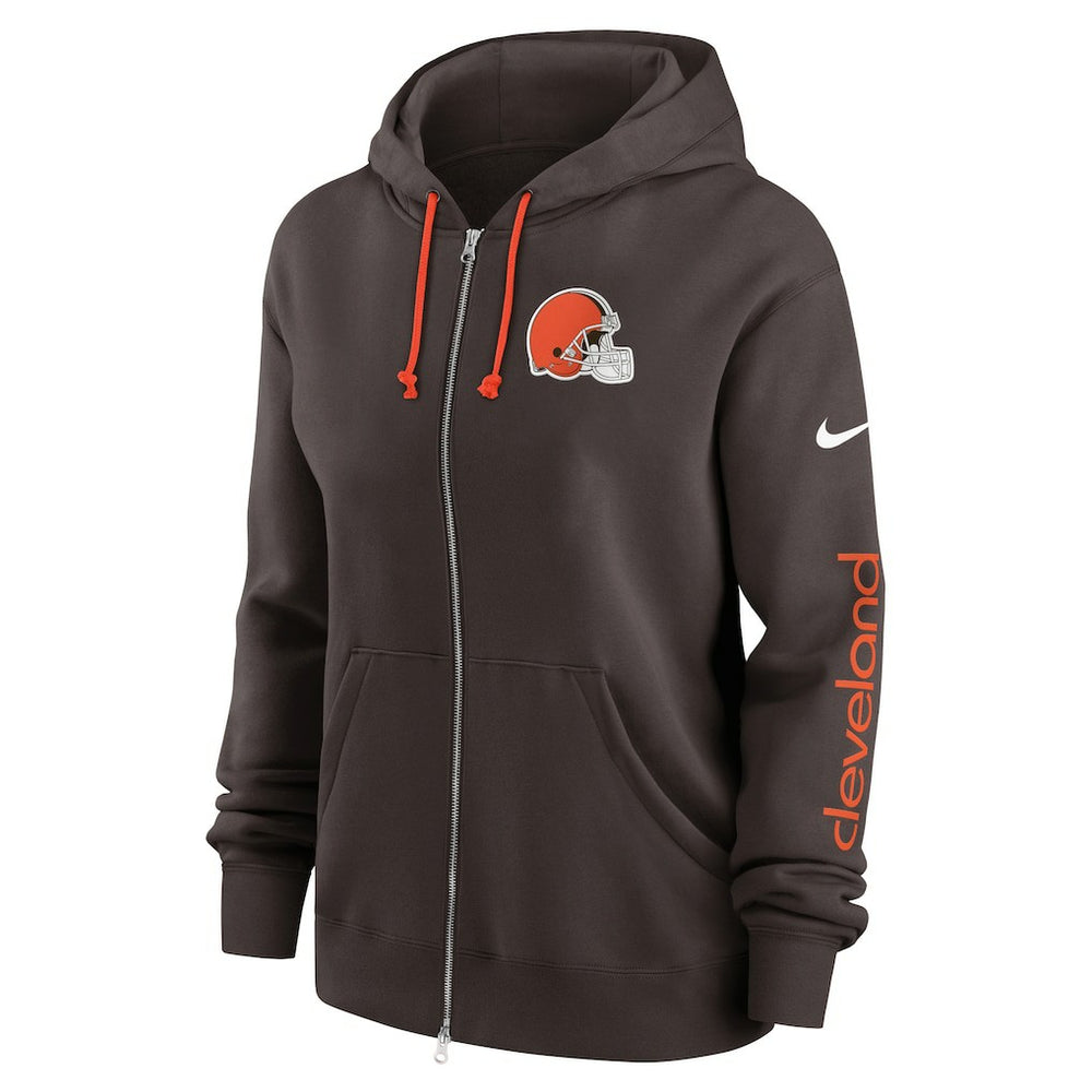 Cleveland Browns Women's Phoenix Full-Zip Hoodie Brown