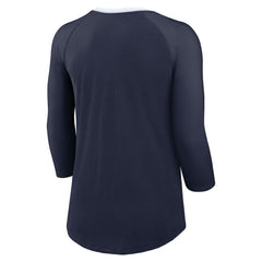 Dallas Cowboys Women's 3/4 Sleeve Raglan Fashion Top Navy