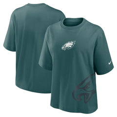 Philadelphia Eagles Women's Boxy T-Shirt Midnight Green