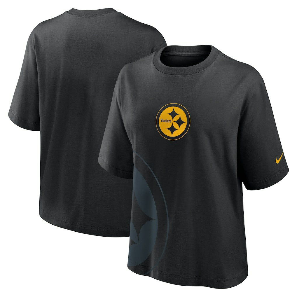 Pittsburgh Steelers Women's Boxy T-Shirt Black