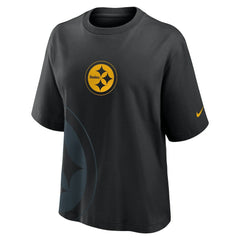 Pittsburgh Steelers Women's Boxy T-Shirt Black