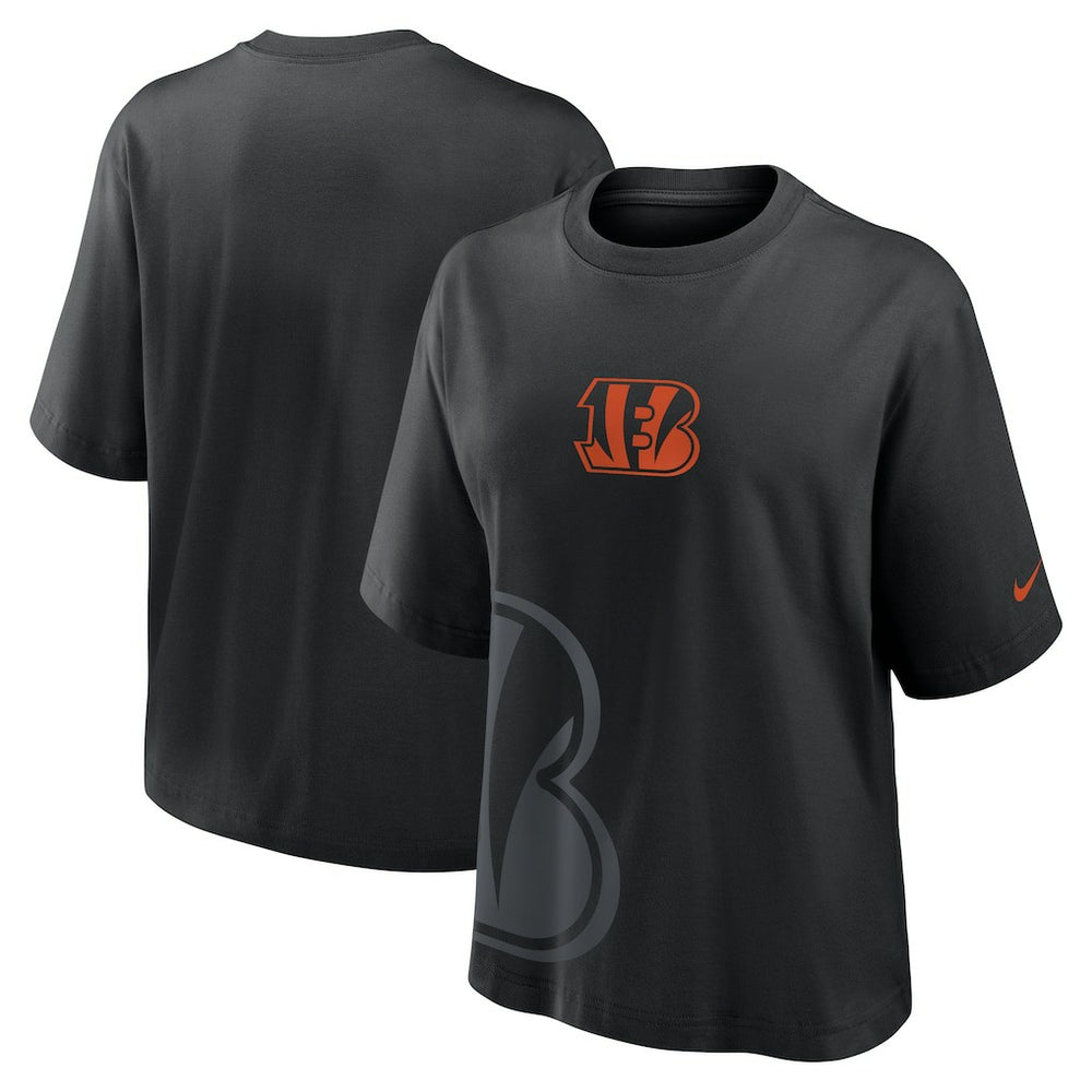Cincinnati Bengals Women's Boxy T-Shirt Black