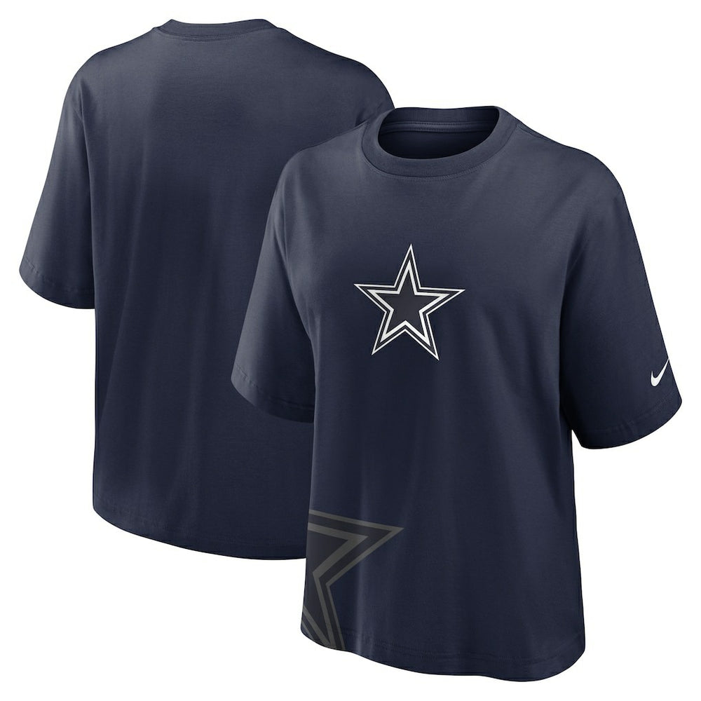 Dallas Cowboys Women's Boxy T-Shirt Navy