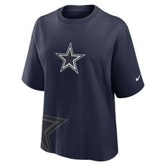 Dallas Cowboys Women's Boxy T-Shirt Navy