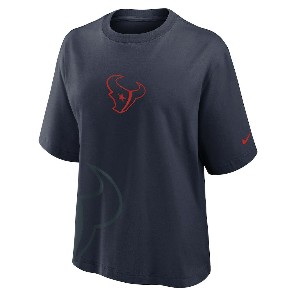 Houston Texans Women's Boxy T-Shirt Navy
