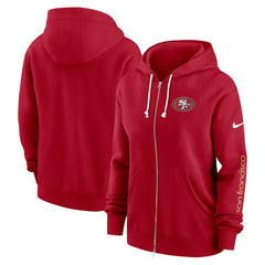 San Francisco 49ers Women's Plus Size Phoenix Full-Zip Hoodie Scarlet