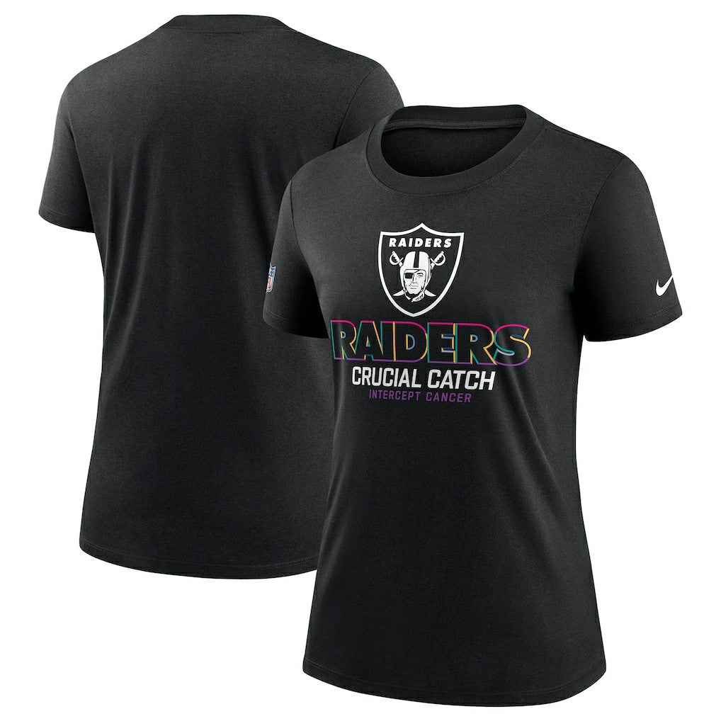 Las Vegas Raiders Women's 2024 NFL Crucial Catch Tri-Blend T-Shirt Black
