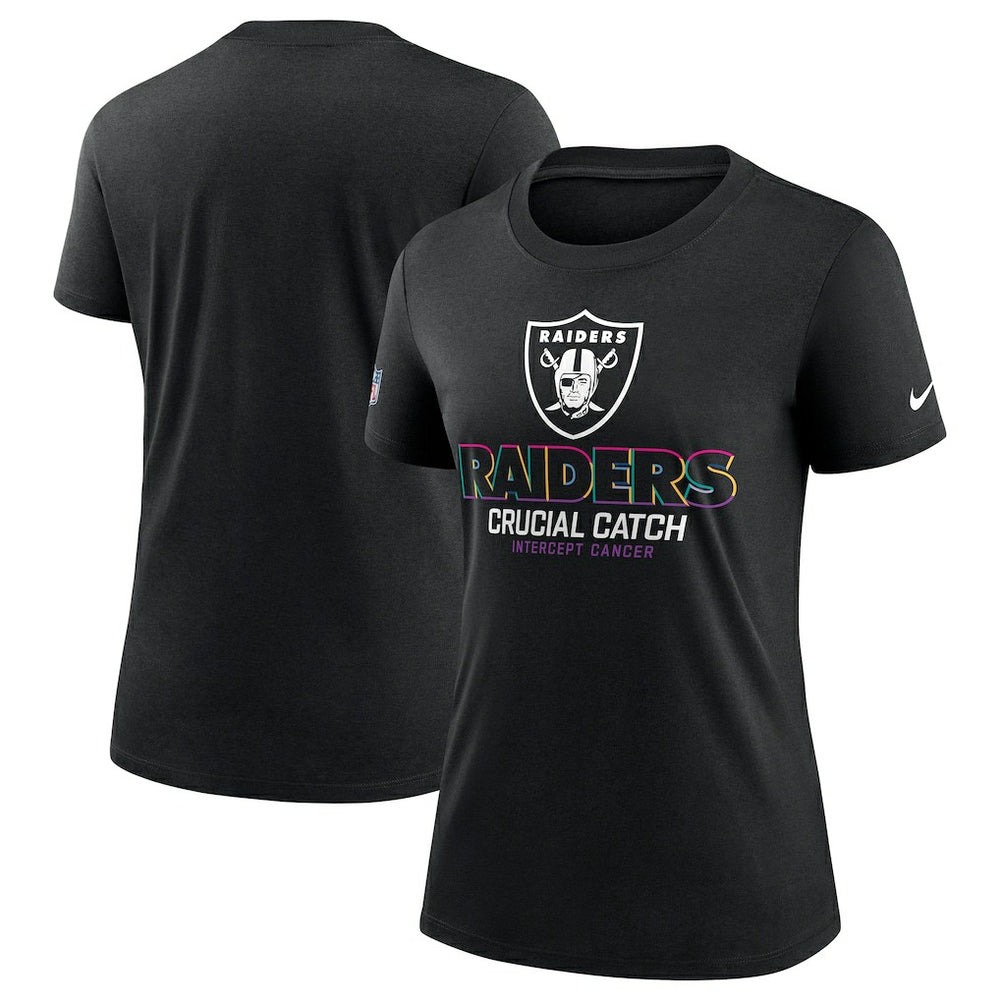 Las Vegas Raiders Women's 2024 NFL Crucial Catch Tri-Blend T-Shirt Black