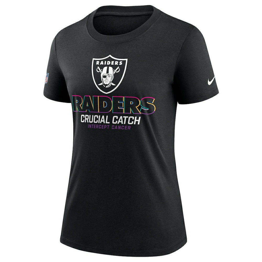 Las Vegas Raiders Women's 2024 NFL Crucial Catch Tri-Blend T-Shirt Black