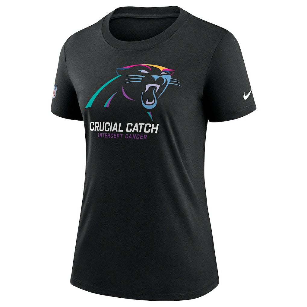 Carolina Panthers Women's 2024 NFL Crucial Catch Tri-Blend T-Shirt Black