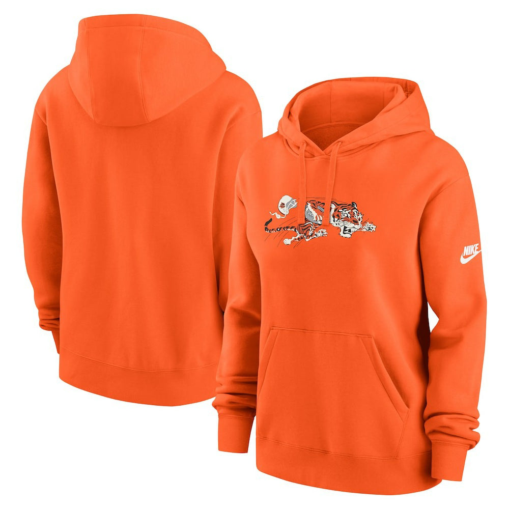 Cincinnati Bengals Women's Club Fleece Hoodie Orange