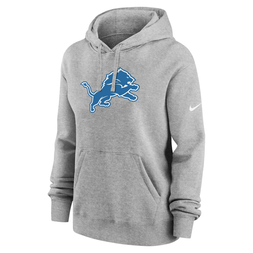 Detroit Lions Women's Club Fleece Hoodie Heather Gray