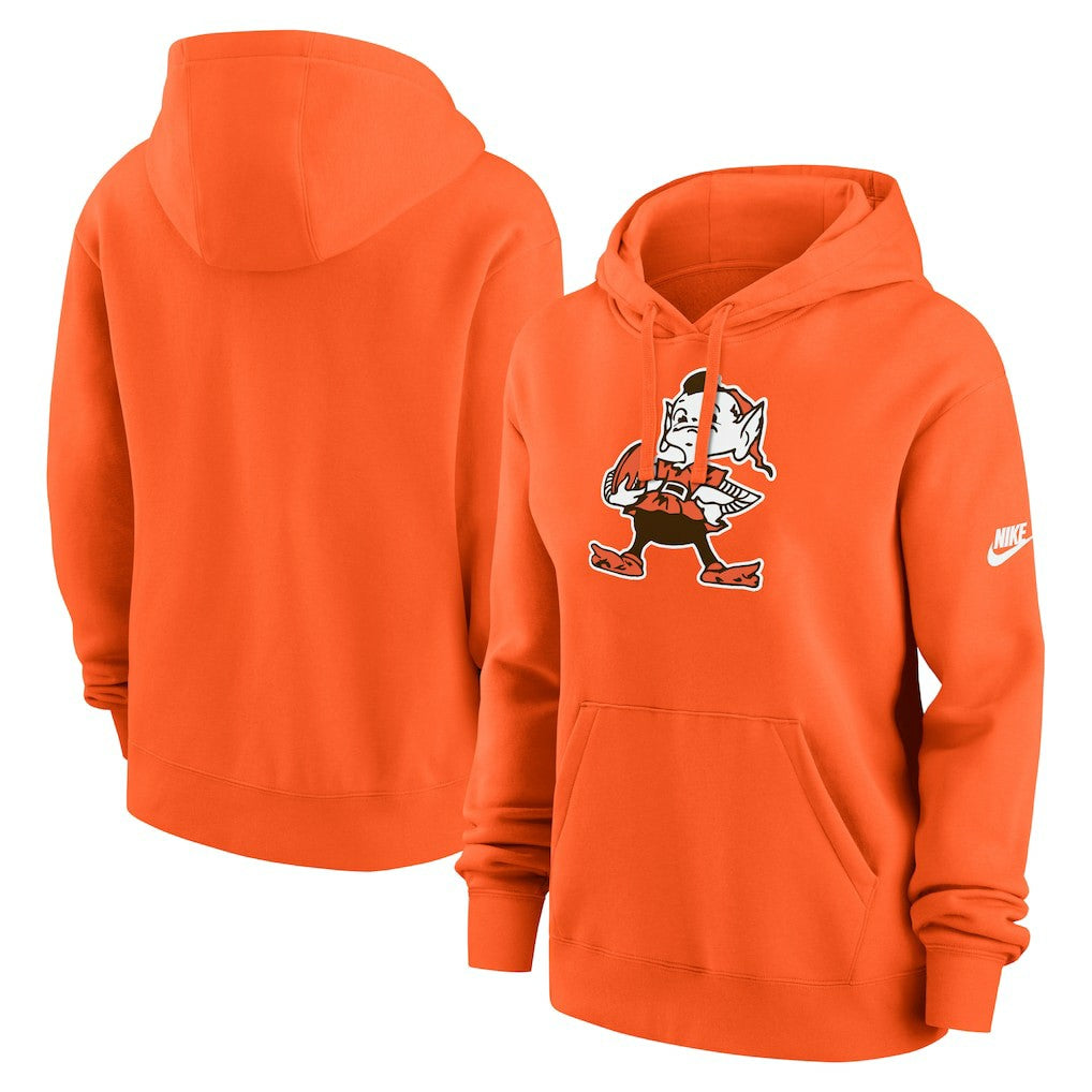 Cleveland Browns Women's Club Fleece Hoodie Orange
