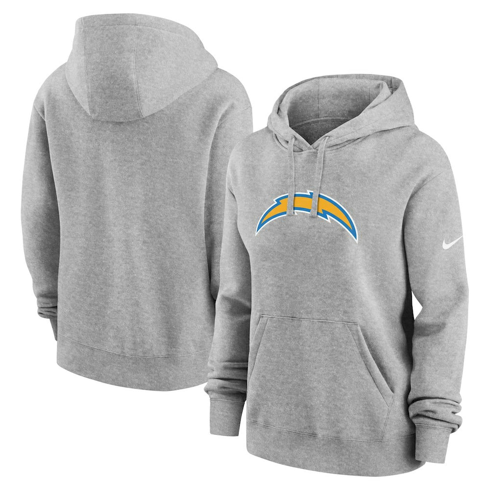 Los Angeles Chargers Women's Club Fleece Hoodie Heather Gray