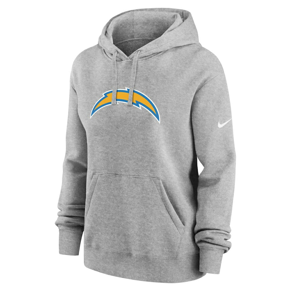 Los Angeles Chargers Women's Club Fleece Hoodie Heather Gray