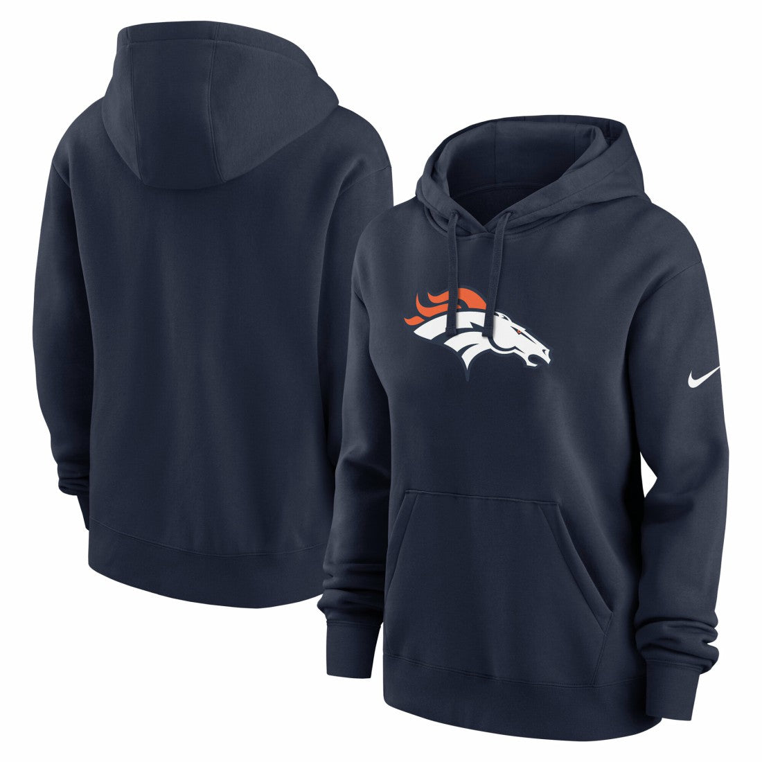 Denver Broncos Women's Club Fleece Hoodie Navy