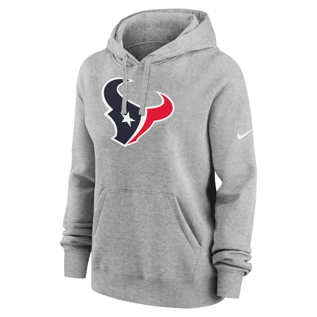 Houston Texans Women's Club Fleece Hoodie Heather Gray