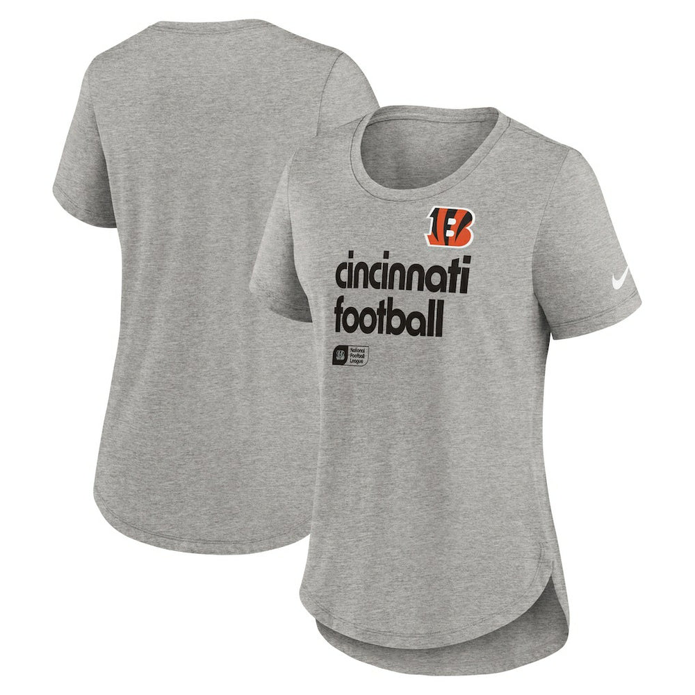 Cincinnati Bengals Women's Team Shout-Out Tri-Blend T-Shirt Heather Gray