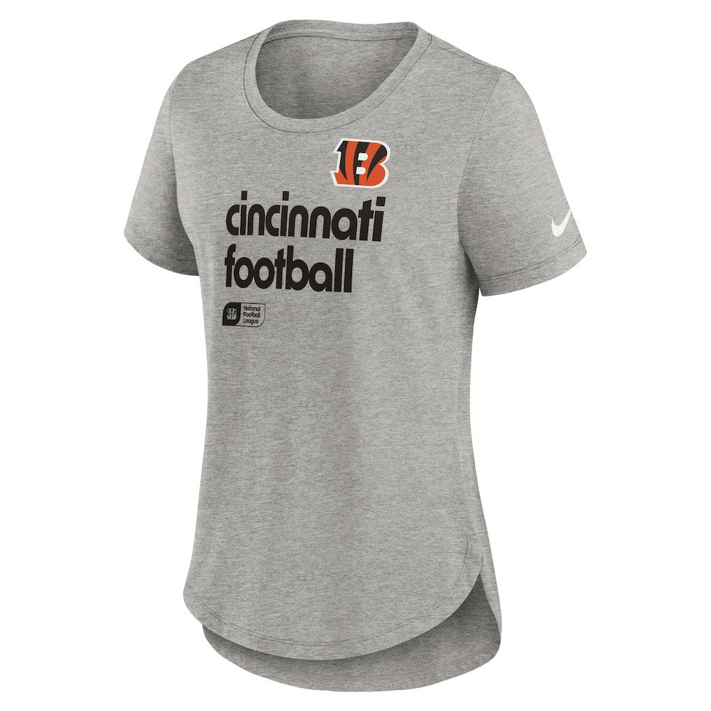 Cincinnati Bengals Women's Team Shout-Out Tri-Blend T-Shirt Heather Gray