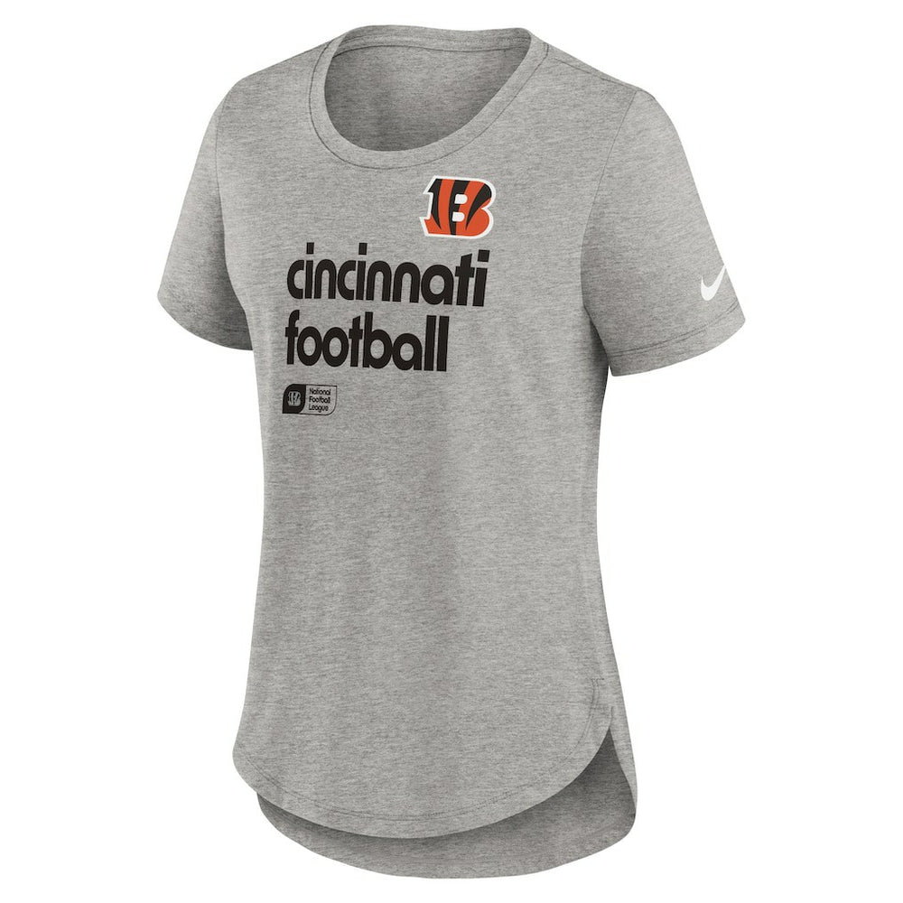 Cincinnati Bengals Women's Team Shout-Out Tri-Blend T-Shirt Heather Gray