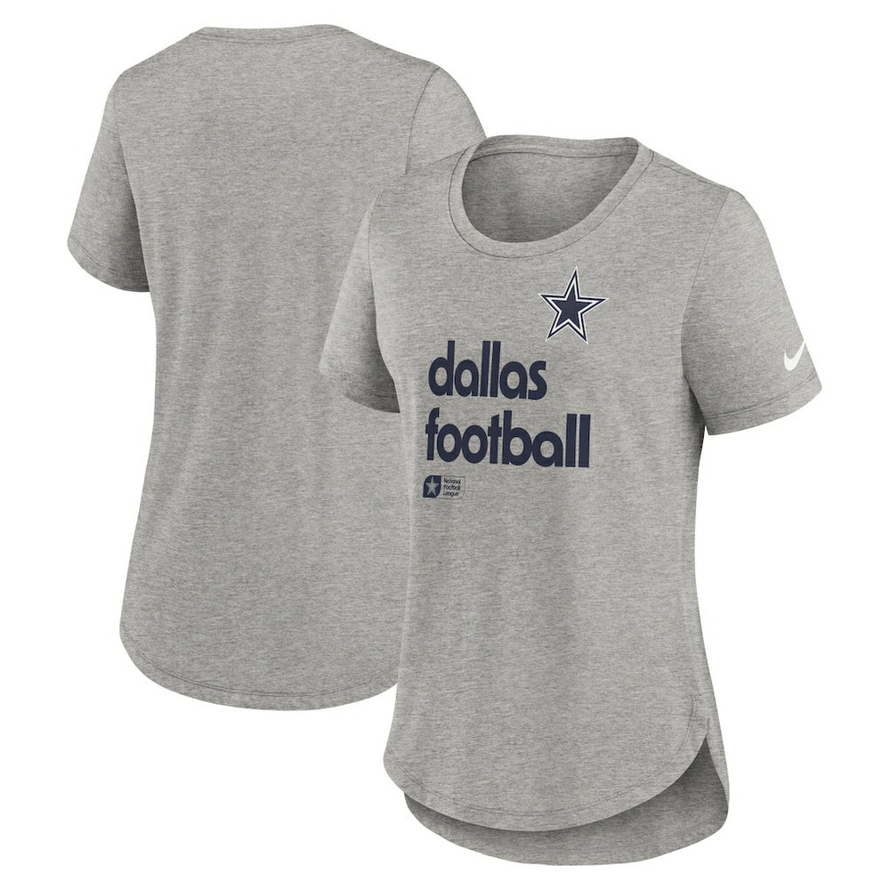 Dallas Cowboys Women's Team Shout-Out Tri-Blend T-Shirt Heather Gray