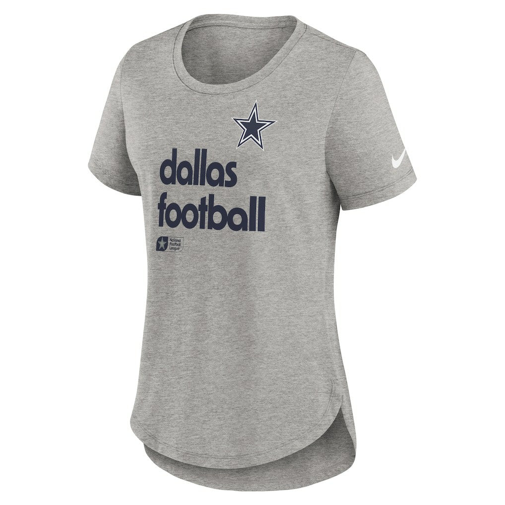 Dallas Cowboys Women's Team Shout-Out Tri-Blend T-Shirt Heather Gray