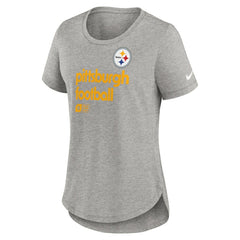 Pittsburgh Steelers Women's Team Shout-Out Tri-Blend T-Shirt Heather Gray