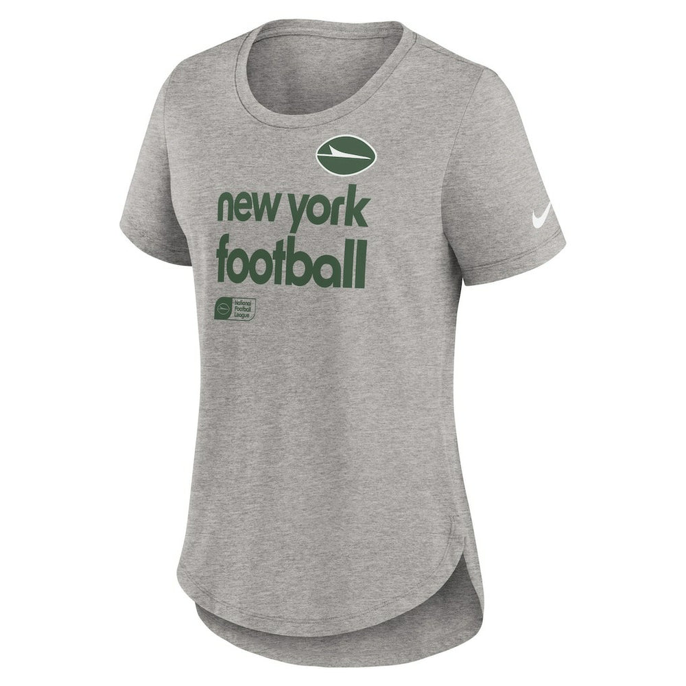 New York Jets Women's Team Shout-Out Tri-Blend T-Shirt Heather Gray