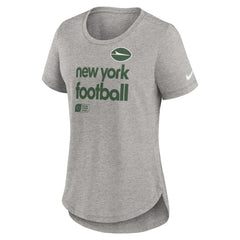 New York Jets Women's Team Shout-Out Tri-Blend T-Shirt Heather Gray