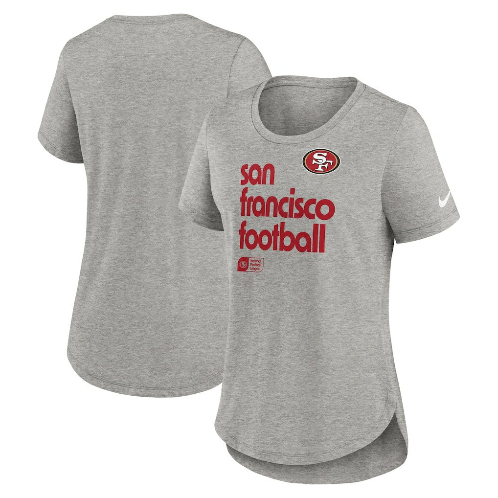 San Francisco 49ers Women's Team Shout-Out Tri-Blend T-Shirt Heather Gray