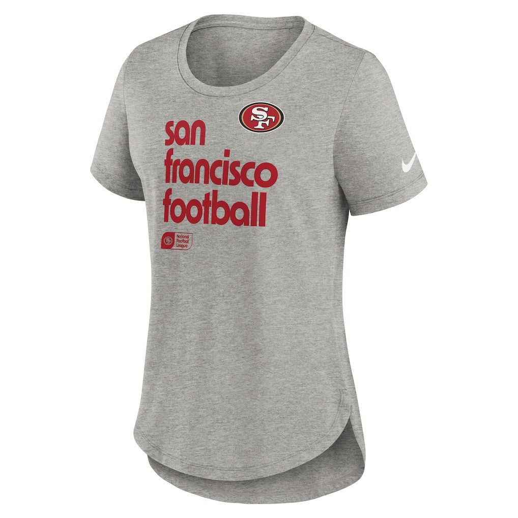 San Francisco 49ers Women's Team Shout-Out Tri-Blend T-Shirt Heather Gray