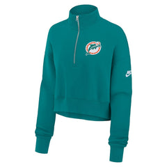 Miami Dolphins Women's Rewind Phoenix Half-Zip Sweatshirt Aqua
