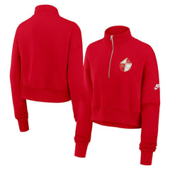 San Francisco 49ers Women's Rewind Phoenix Half-Zip Sweatshirt Scarlet