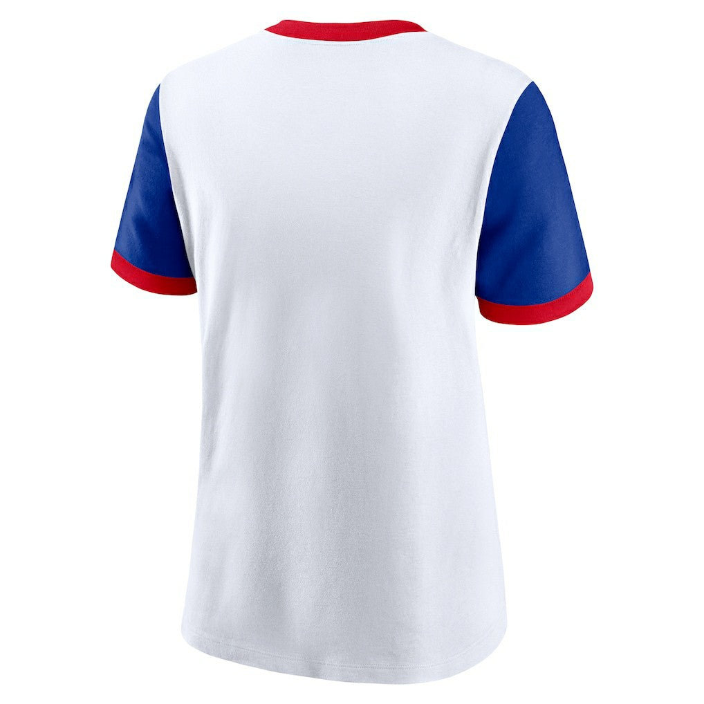 Buffalo Bills Women's Rewind Ringer T-Shirt White/Royal