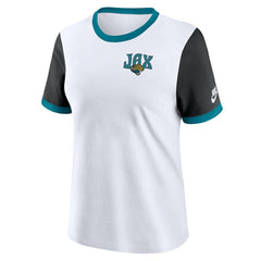 Jacksonville Jaguars Women's Rewind Ringer T-Shirt White/Black