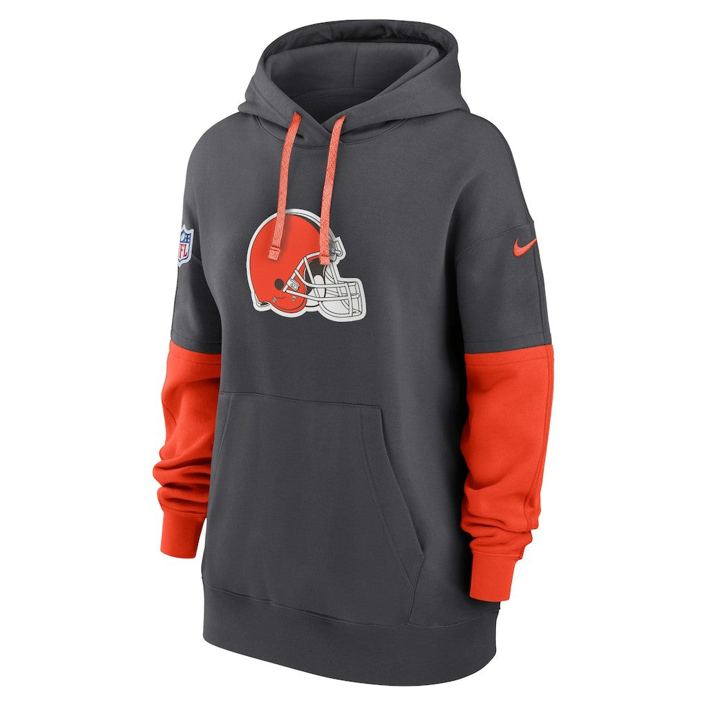Cleveland Browns Women's Sideline Essential Hoodie Anthracite