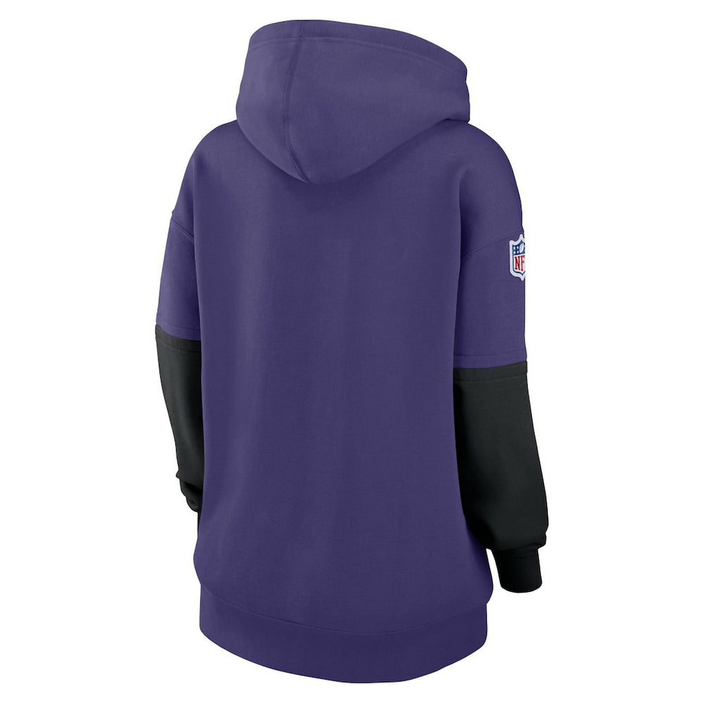 Baltimore Ravens Women's Sideline Essential Hoodie Purple