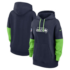 Seattle Seahawks Women's Sideline Essential Hoodie College Navy
