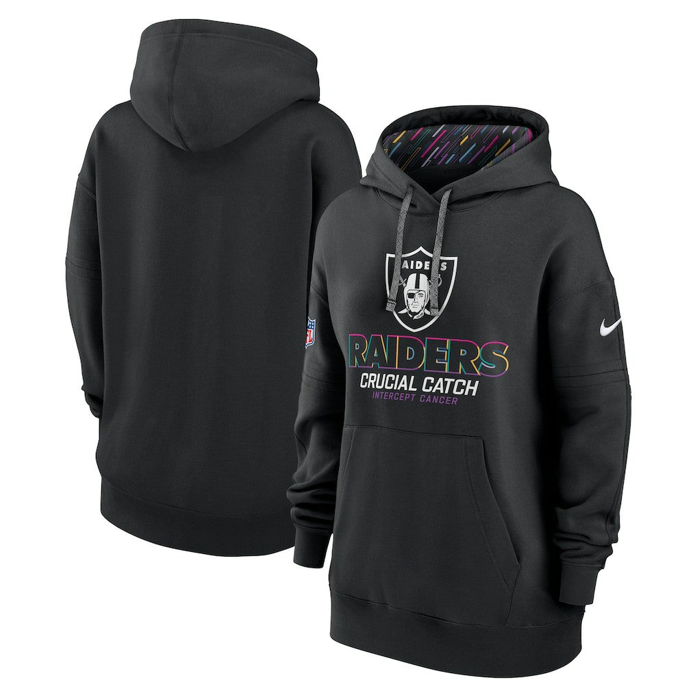 Las Vegas Raiders Women's 2024 NFL Crucial Catch Club Pullover Hoodie Black