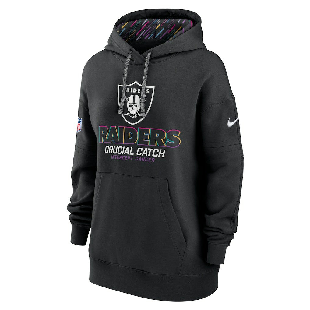Las Vegas Raiders Women's 2024 NFL Crucial Catch Club Pullover Hoodie Black