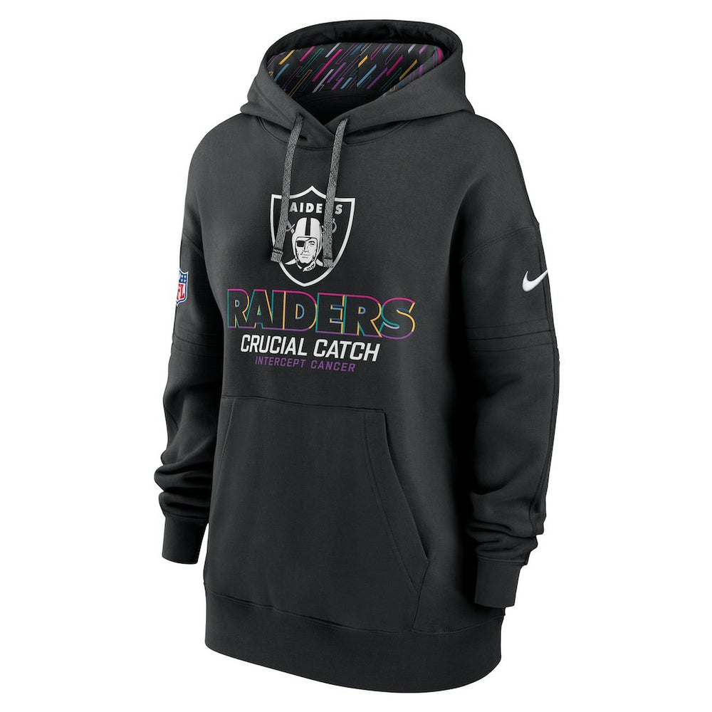 Las Vegas Raiders Women's 2024 NFL Crucial Catch Club Pullover Hoodie Black
