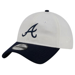 Atlanta Braves New Era Leather Strap 9TWENTY Adjustable Hat - Cream Hats