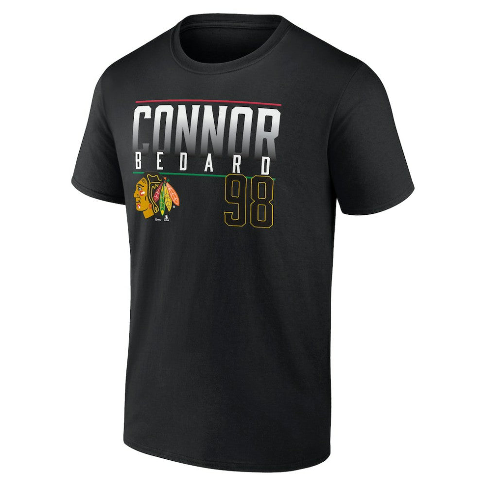NHL Connor Bedard Chicago Blackhawks Fanatics Name & Number T-Shirt - Black
