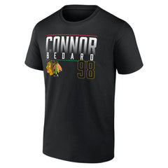 NHL Connor Bedard Chicago Blackhawks Fanatics Name & Number T-Shirt - Black